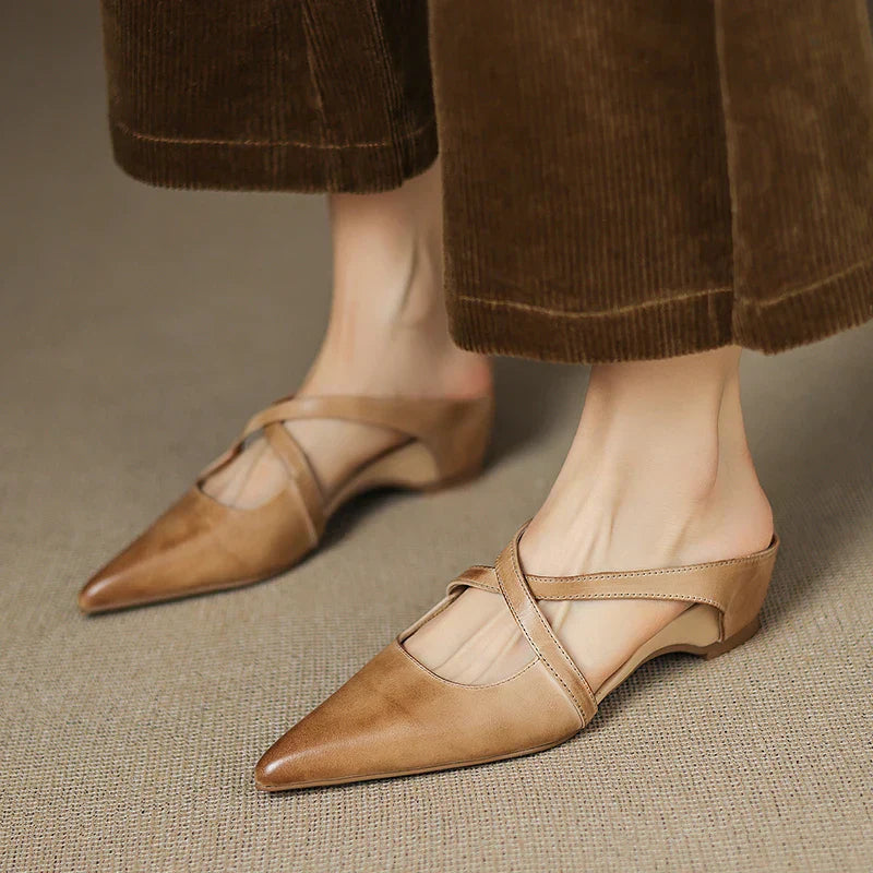 Aluna Genuine Leather Mules